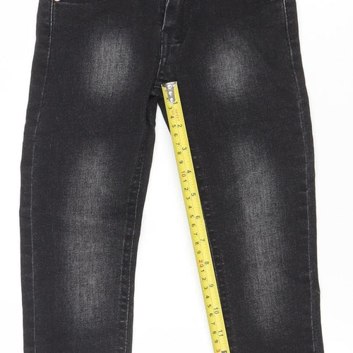 Kuka & Jeans Boys Black Straight Denim Jeans Size 20 Regular Fit