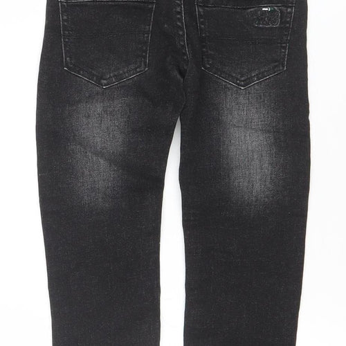 Kuka & Jeans Boys Black Straight Denim Jeans Size 20 Regular Fit