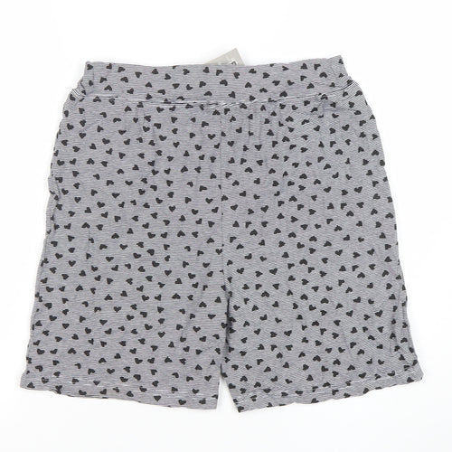 X-Plore Womens Grey Heart Print Cotton Sleep Shorts 3XL