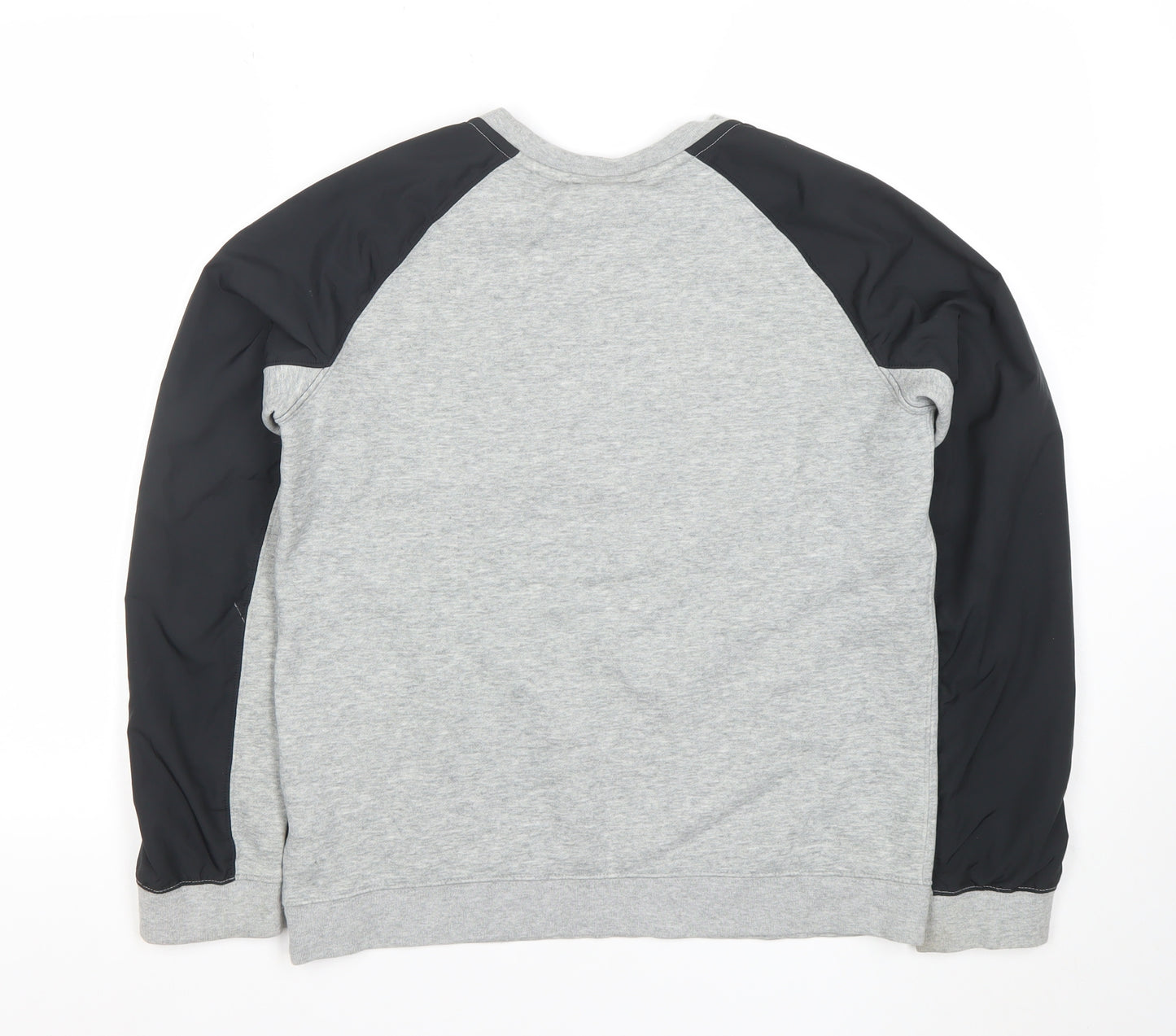 Nike Boys Grey & Black Crew Neck Sweatshirt XL Graphic Print Pullover