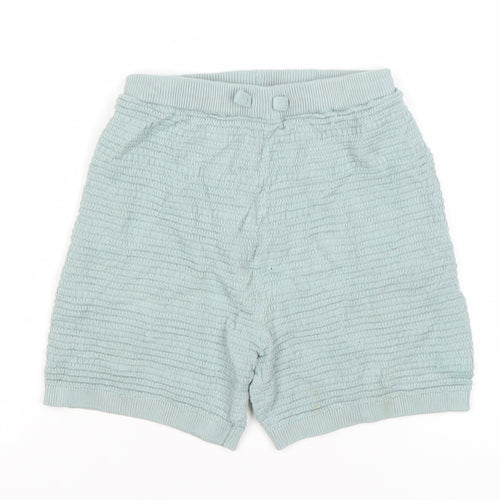 Next Girls Green Knit Cotton Sweat Shorts 8-9 Years Casual Summer Wear