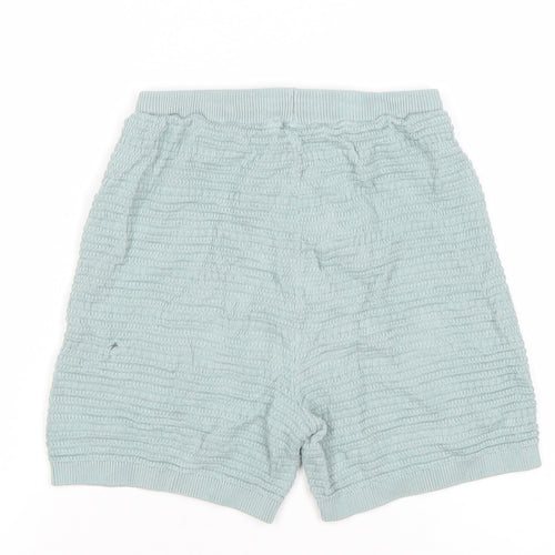 Next Girls Green Knit Cotton Sweat Shorts 8-9 Years Casual Summer Wear