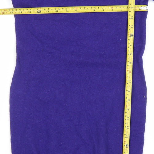 Marks and Spencer Women Purple Wool Angora Knit Bodycon Dress Size 6