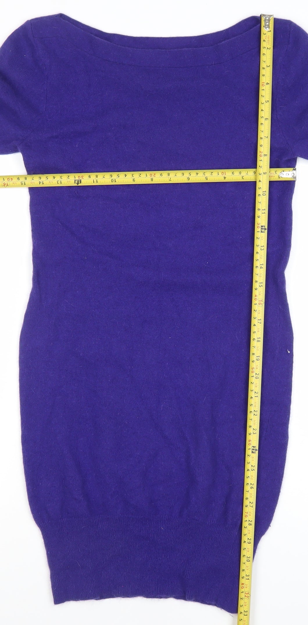 Marks and Spencer Women Purple Wool Angora Knit Bodycon Dress Size 6
