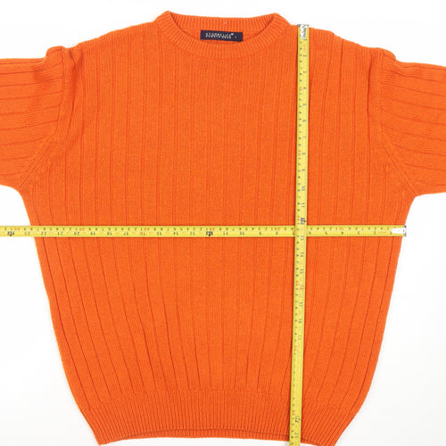 Stormylife Sportswear Women's Orange Ribbed Crew Neck Pullover Jumper Size L