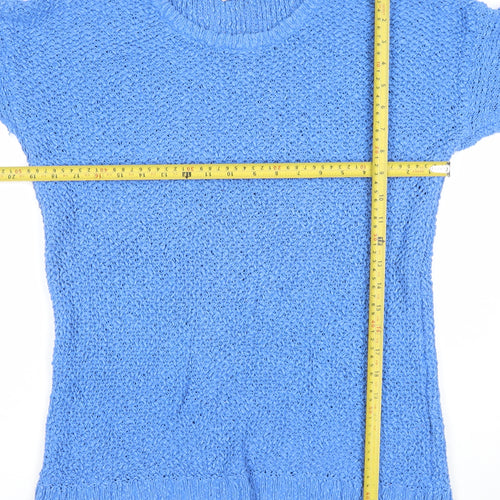 Esprit Women Blue Cotton Knit Pullover Jumper XL