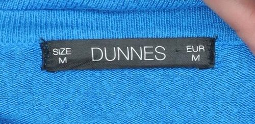 Dunnes Women's Blue Crew Neck Long Sleeve Pullover Jumper M
