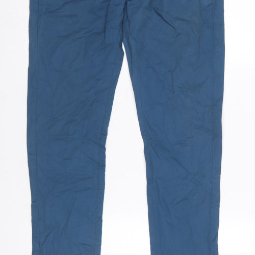 Indian Terrain Men's Blue Slim Fit Chino Trousers Size 32W