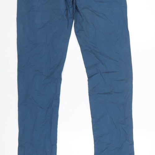 Indian Terrain Men's Blue Slim Fit Chino Trousers Size 32W