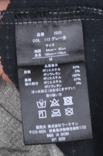 Find-Out Men's Grey Softshell Hooded Windbreaker Jacket Size M