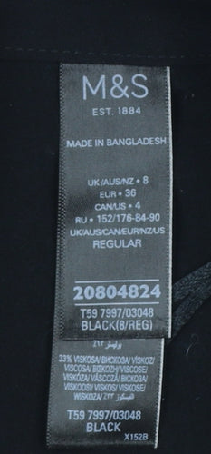 Marks and Spencer Women’s Black Size 8 Pencil Work Skirt