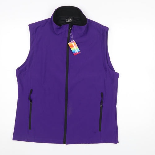 Result Womens Purple Softshell Waistcoat XL 16 Full Zip Outdoor Vest