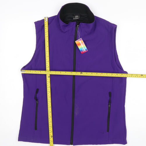 Result Womens Purple Softshell Waistcoat XL 16 Full Zip Outdoor Vest