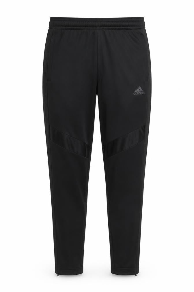 Front view of Adidas Women's Black Slim Fit Track Pants S Quick Dry Breathable