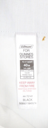St. Bernard for Dunnes Stores Mens Black 40in Regular Fit Dress Pants