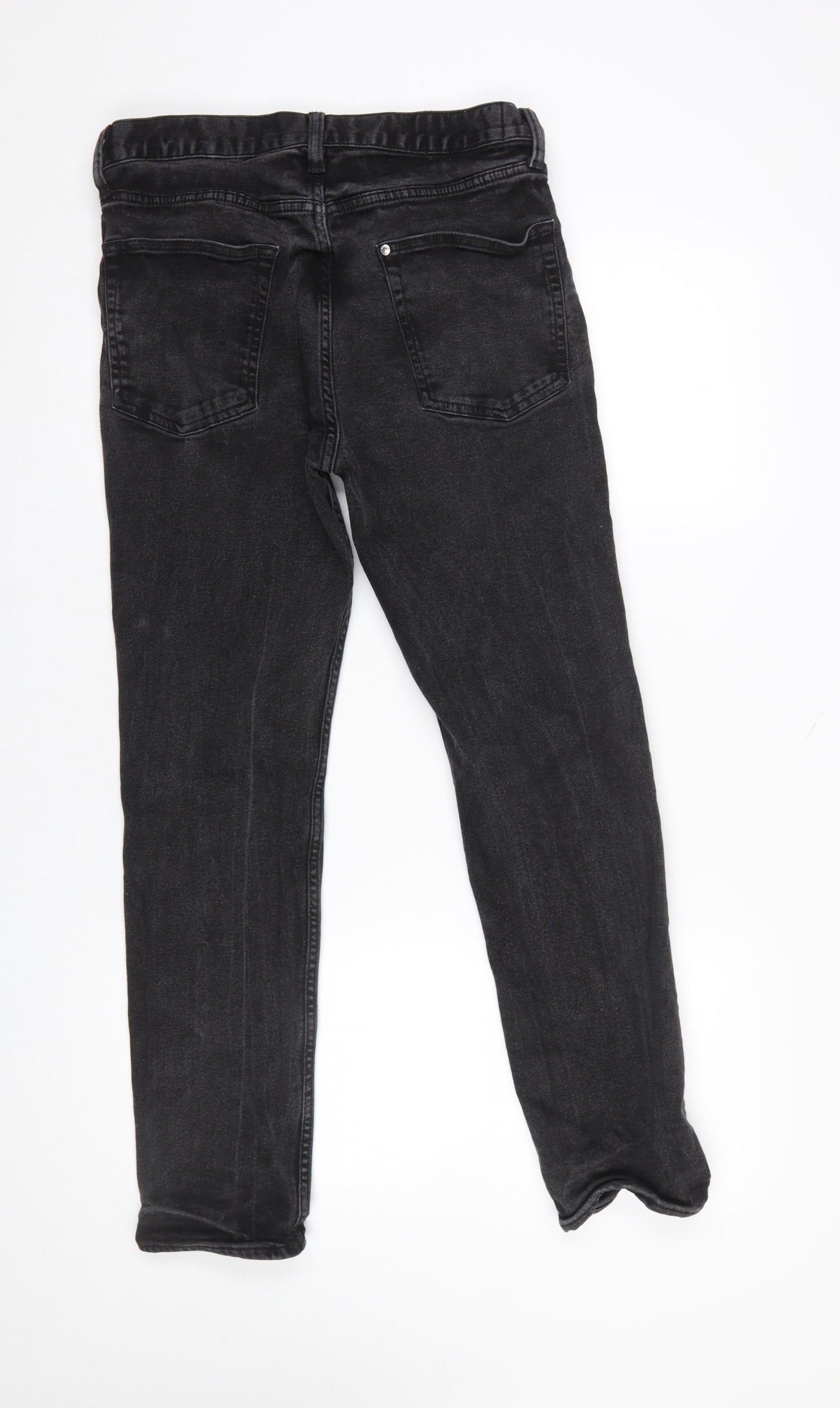 H&M Men's Black Slim Fit Jeans 31x30 Denim Mid Rise