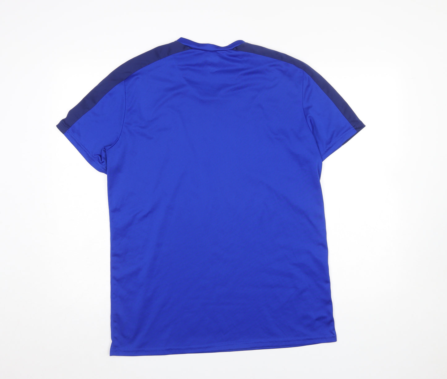 Kipsta Men's Blue Short Sleeve V-Neck Activewear T-Shirt Size L