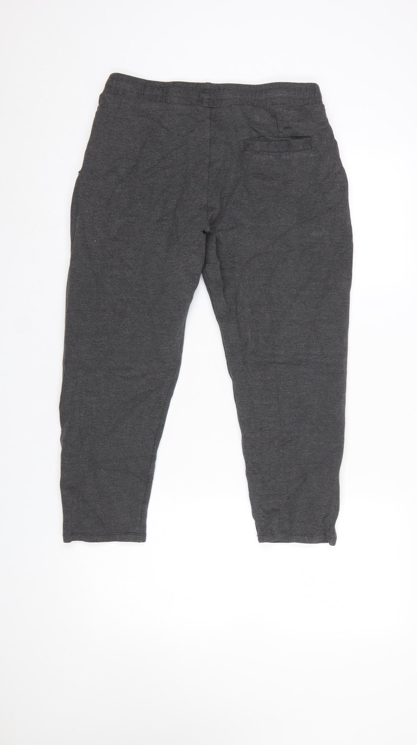 Title Womens Grey Jogger Sweatpants L Elastic Waist Pockets Drawstring