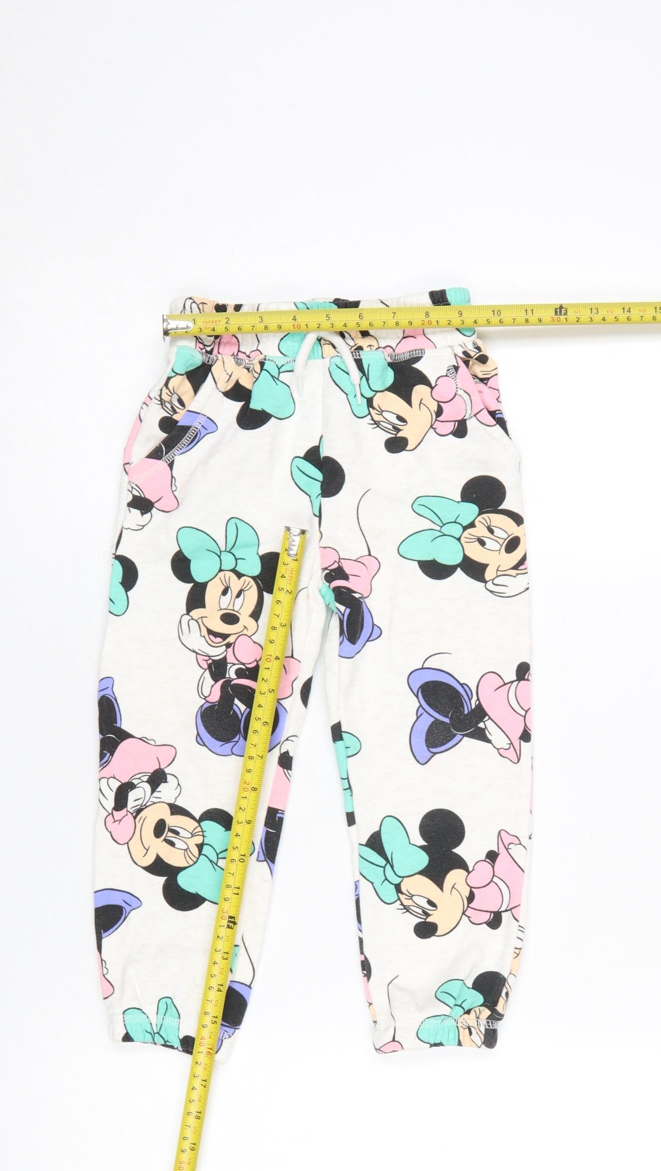 Disney Girls Multicoloured Minnie Mouse Jogger Trousers 3-4 Years