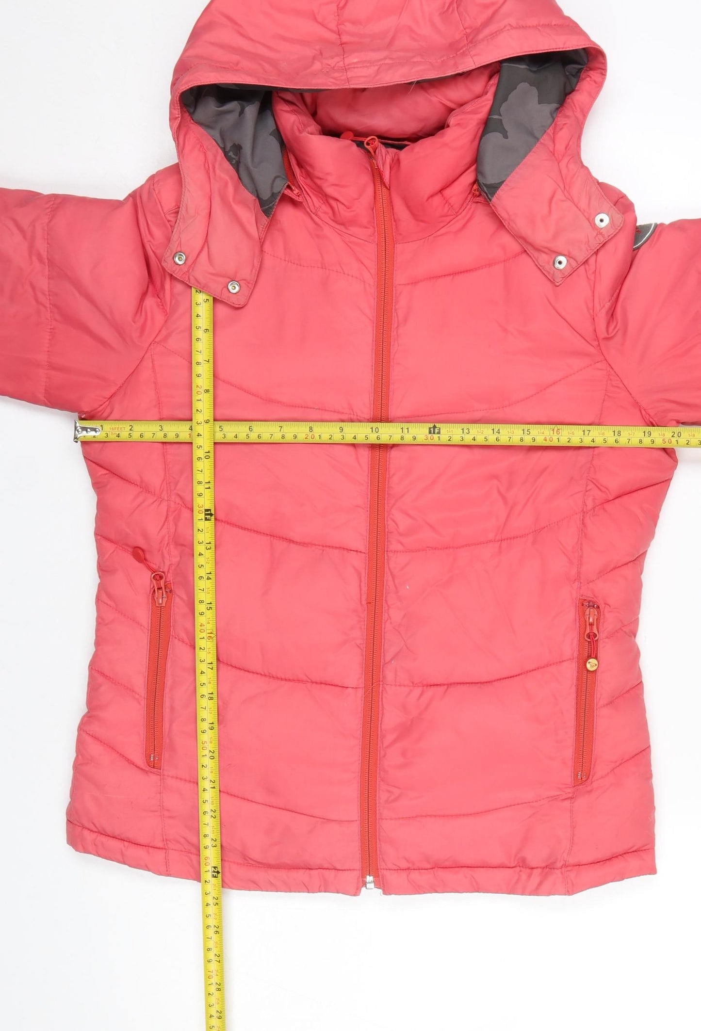Roxy Women’s Pink Hooded Puffer Jacket M Winter Coat