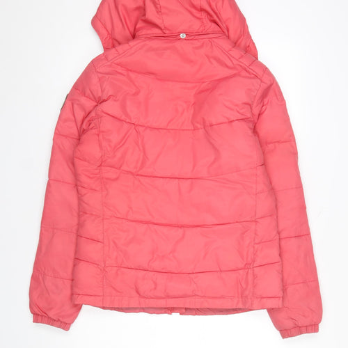 Roxy Women’s Pink Hooded Puffer Jacket M Winter Coat