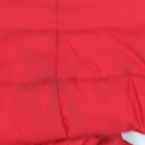 Adidas Women Red Puffer Jacket Size 12 Quilted Winter Coat