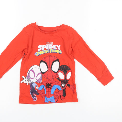 Dunnes Stores Boys Red Marvel Spider-Man Long Sleeve T-Shirt 2-3 Years