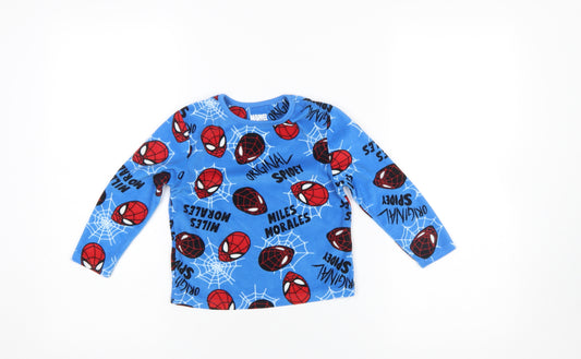 Marvel Boys Blue Spider-Man Miles Morales Fleece Pyjama Top 2-3 Years
