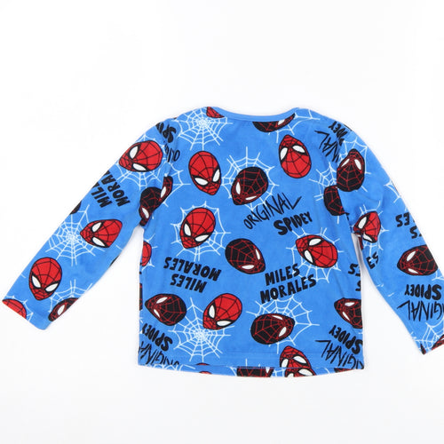 Marvel Boys Blue Spider-Man Miles Morales Fleece Pyjama Top 2-3 Years