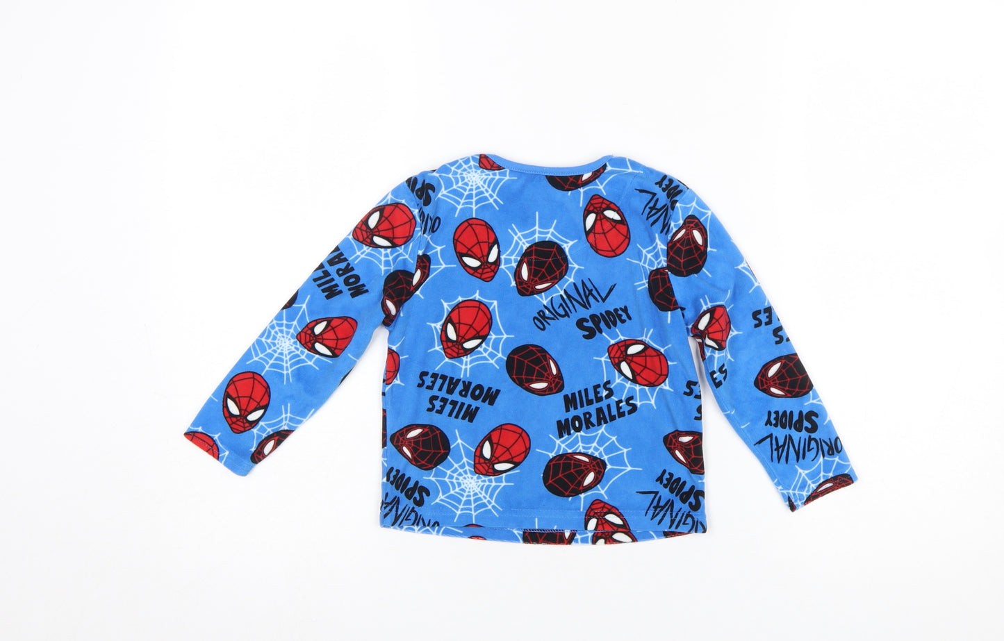 Marvel Boys Blue Spider-Man Miles Morales Fleece Pyjama Top 2-3 Years