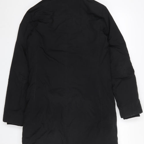 Jigsaw Women's Black Long Hooded Down Coat Size 8