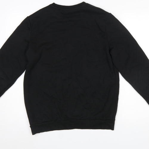 Puma Men's Black Small Crew Neck Pullover Sweatshirt Logo Sportswear