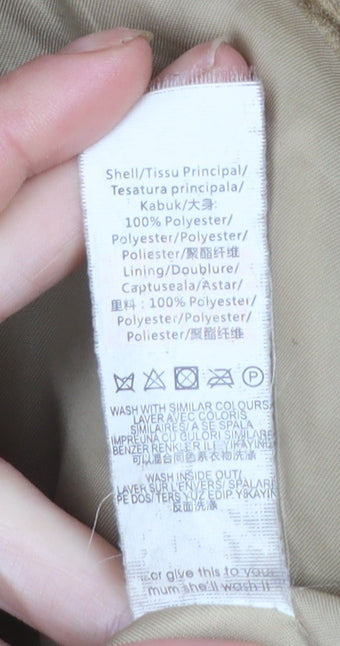 Missguided Womens Beige Fleece Biker Jacket Size 14