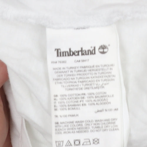 Timberland Men's White Regular Fit Graphic Logo T-Shirt M