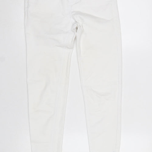 Denim Co. Women's White Size 10 Skinny Jeans with Ankle Zip
