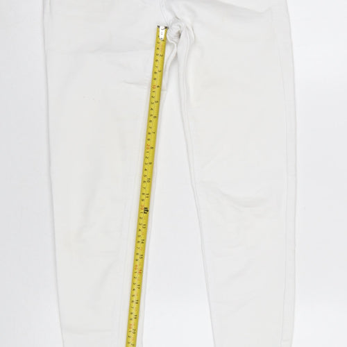 Denim Co. Women's White Size 10 Skinny Jeans with Ankle Zip
