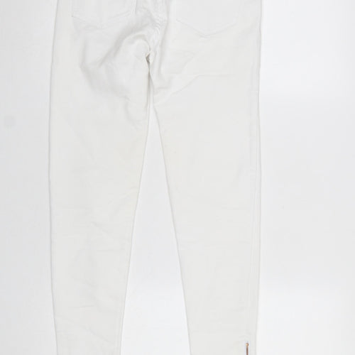 Denim Co. Women's White Size 10 Skinny Jeans with Ankle Zip