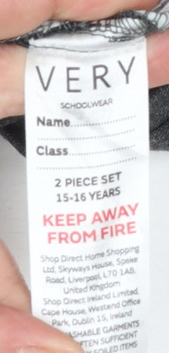 Very Boys Grey Regular Fit School Trousers 15-16 Years Polyester Blend