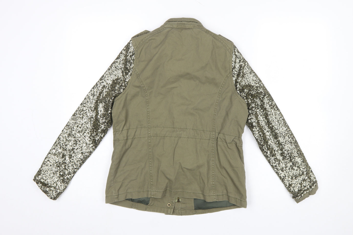 George Girls Green Military Style Sequin Sleeve Jacket 11-12 Years