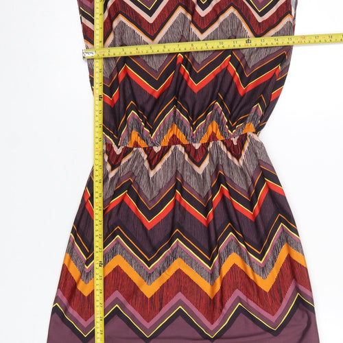 Atmosphere Women’s Multicoloured Chevron Shift Dress Size 10