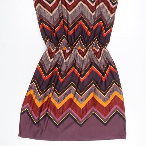 Atmosphere Women’s Multicoloured Chevron Shift Dress Size 10