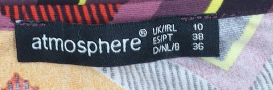 Atmosphere Women’s Multicoloured Chevron Shift Dress Size 10