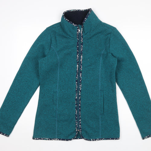 Tranquillo Womens Teal Full Zip Mid-Length Jacket Size M Classic Fit