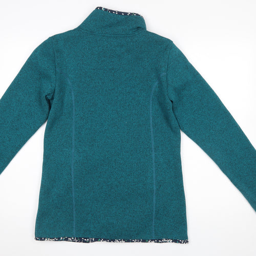 Tranquillo Womens Teal Full Zip Mid-Length Jacket Size M Classic Fit