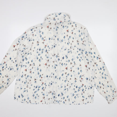 Atmosphere Women’s White Bird Print Long Sleeve Collared Blouse Size 20