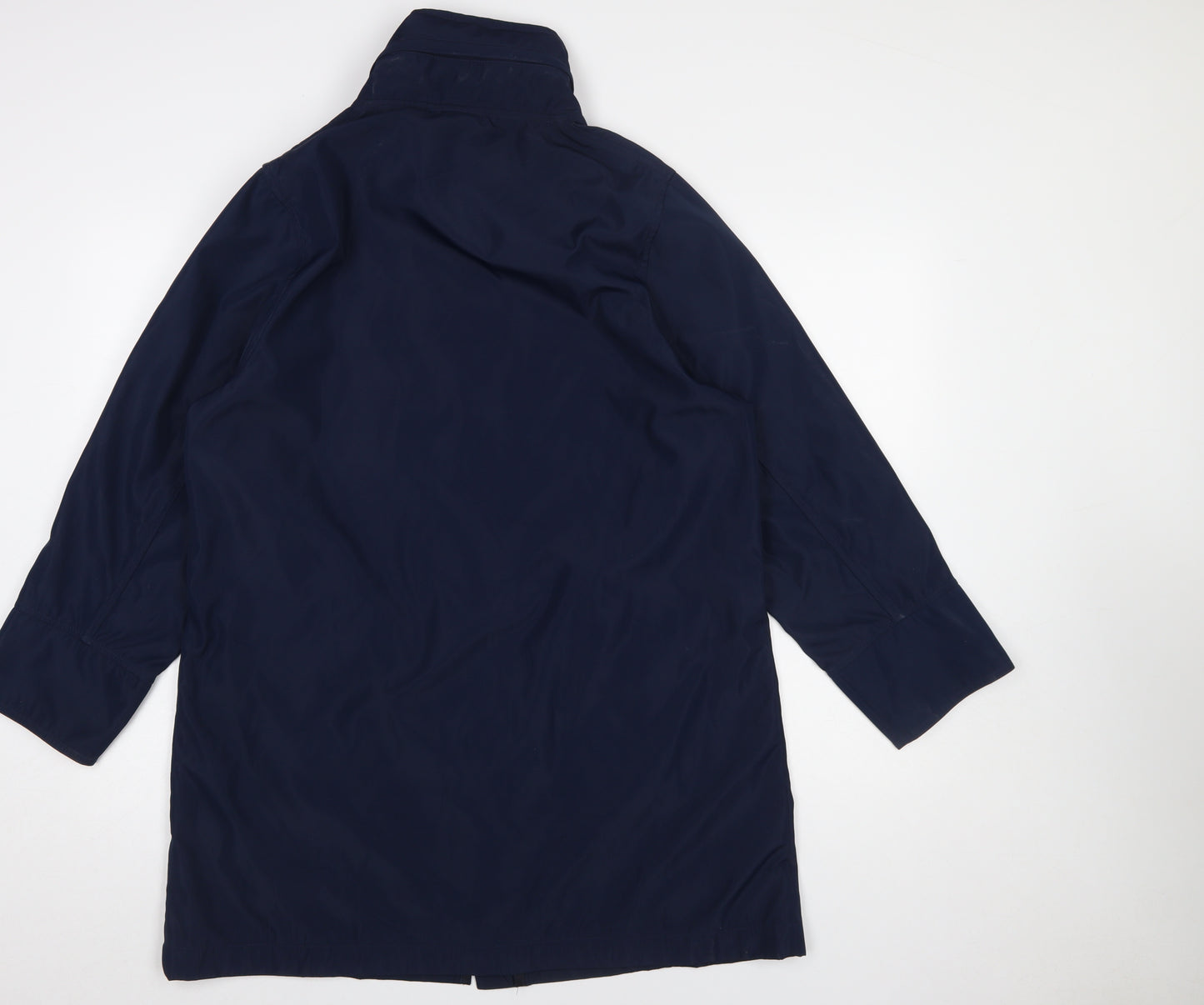 TIGI Women's Blue Waterproof Long Rain Coat Size 14