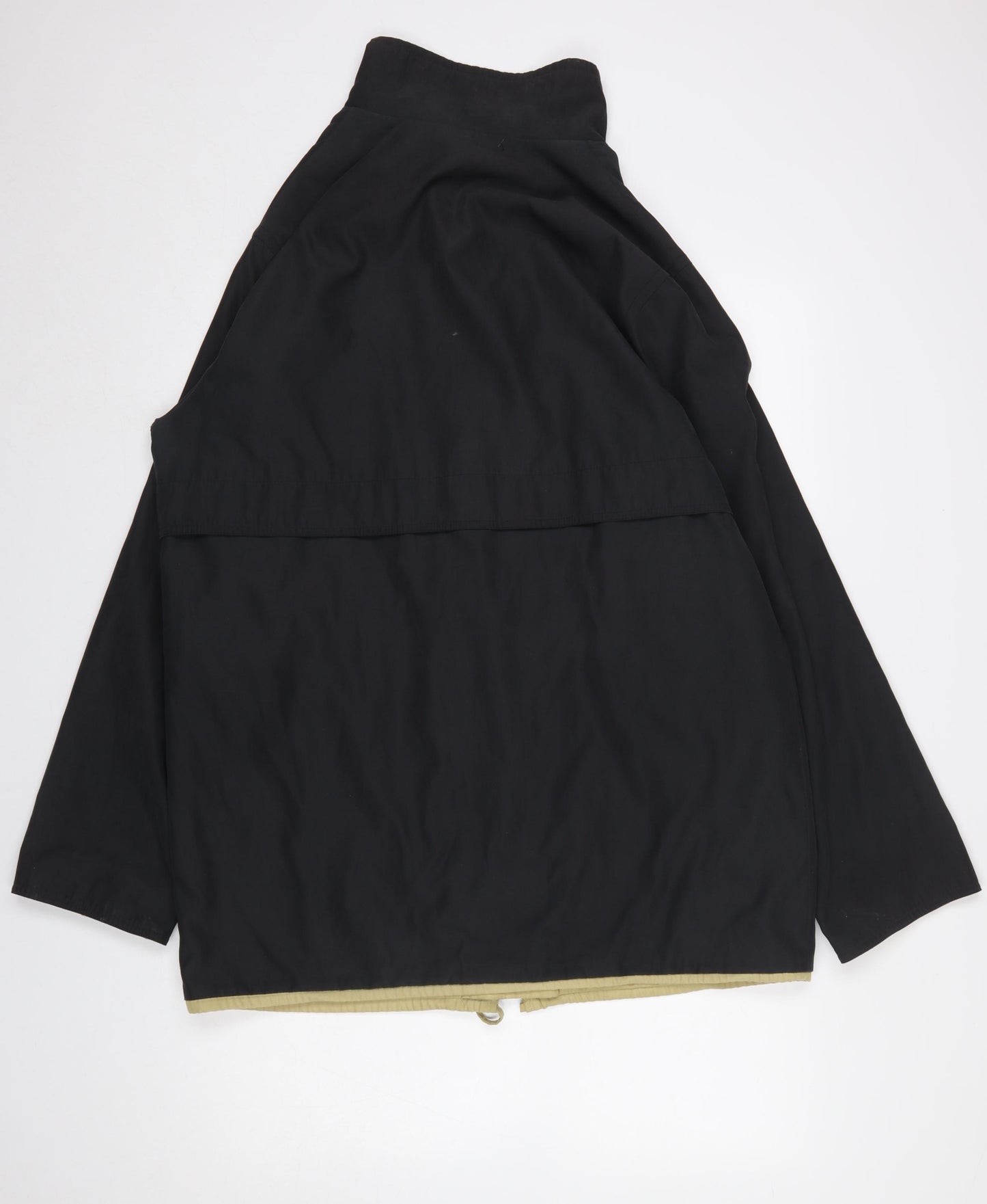 BHS Women’s Black Mid-Length Rain Coat Jacket Size 16 Waterproof Twill