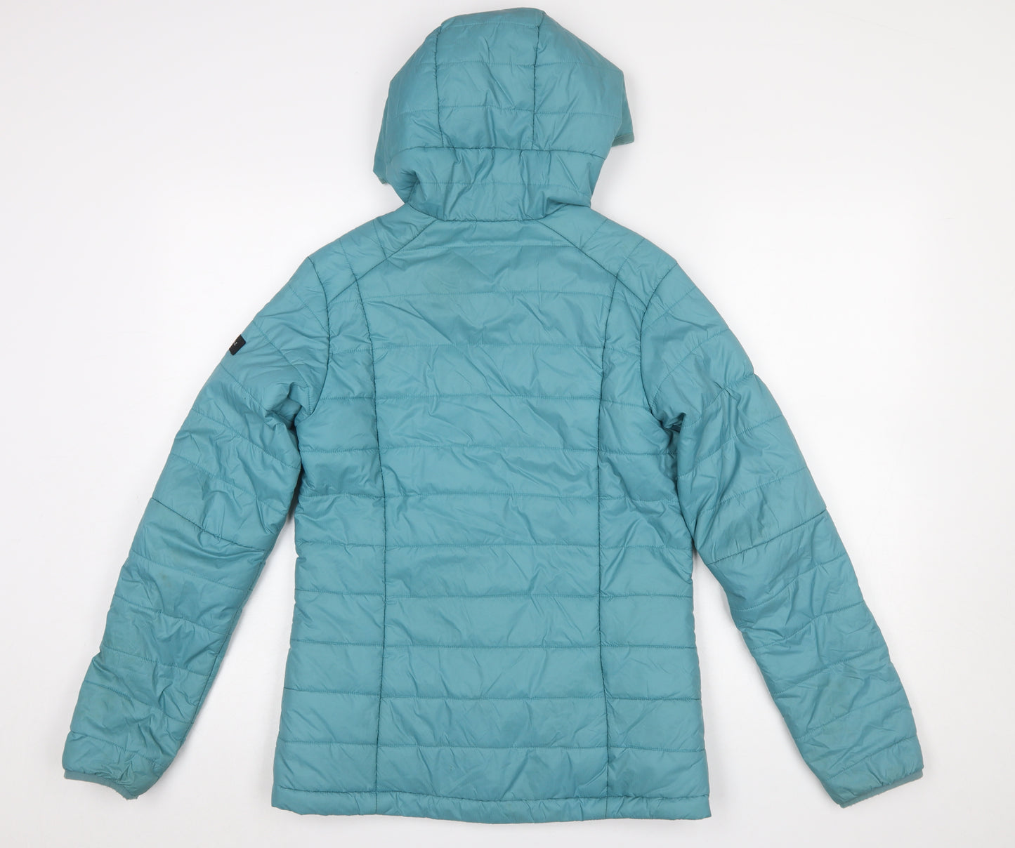 Decathlon Women's Blue Hooded Lightweight Puffer Jacket Size S