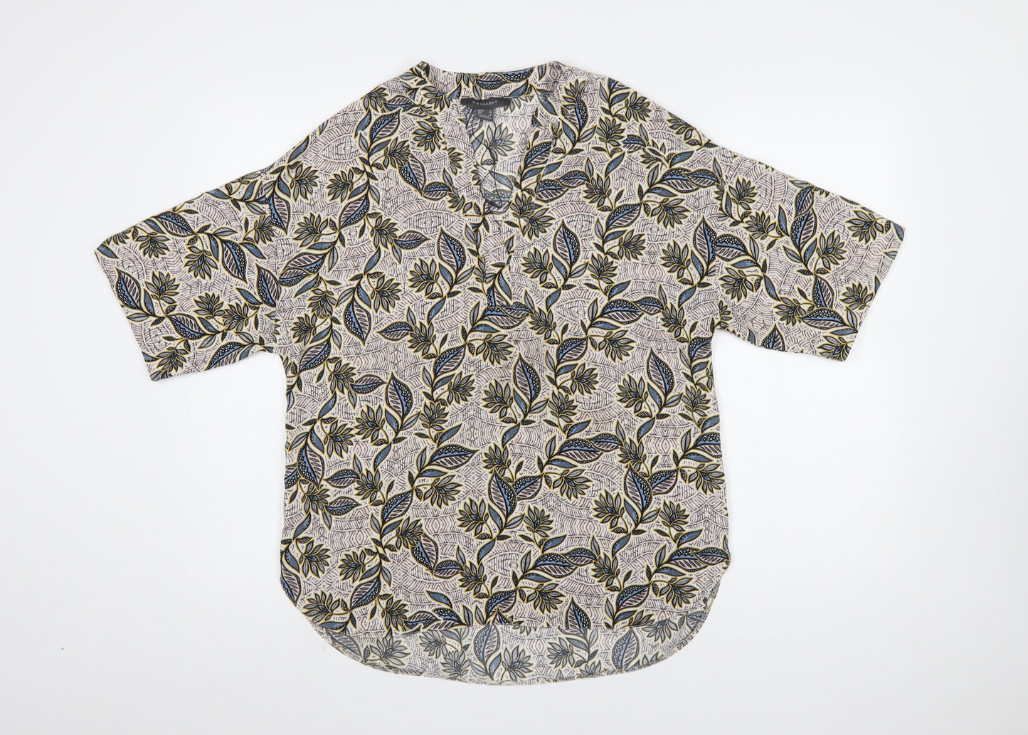 Primark Women's Multicoloured Floral Tunic Blouse Size 12