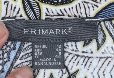 Primark Women's Multicoloured Floral Tunic Blouse Size 12